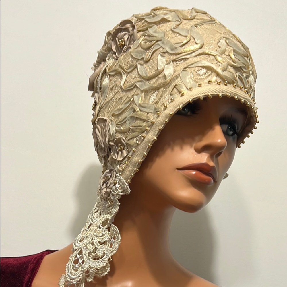 Elegant Cream Lace Women's Hat